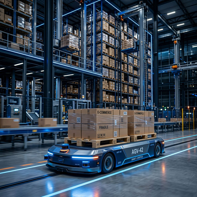 Modern organized warehouse