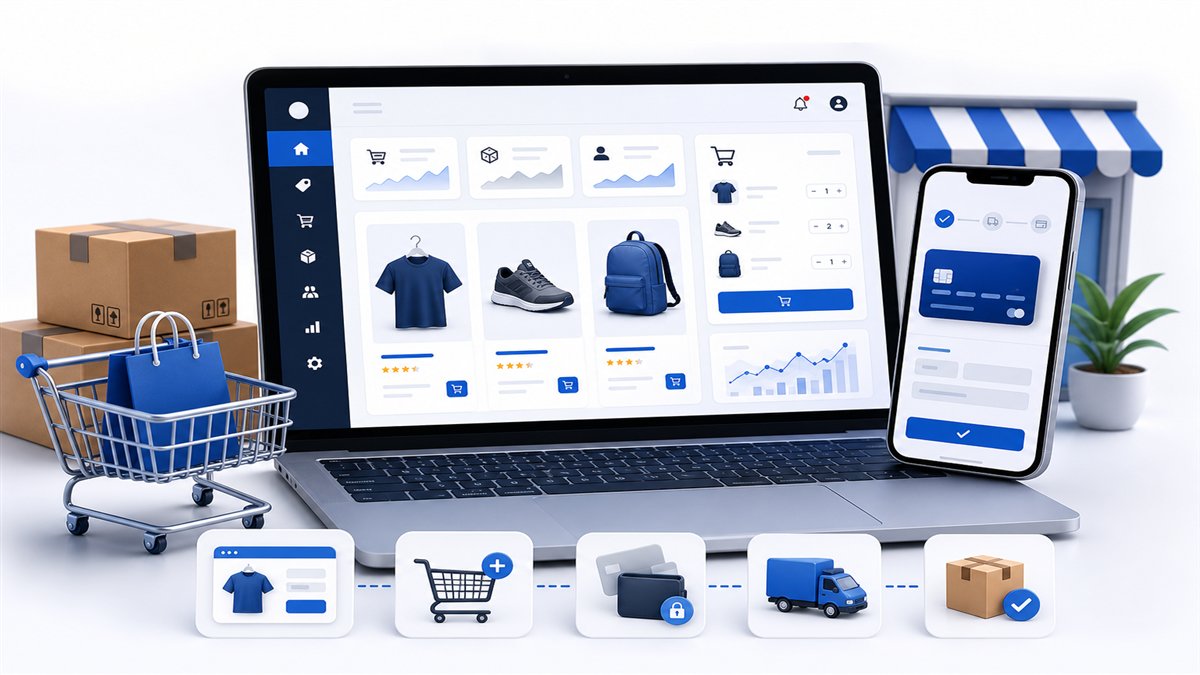 YASSTECH Ecommerce Launch Package illustration for WooCommerce online stores