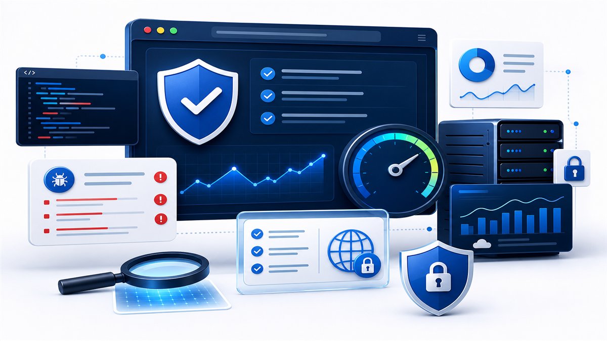 YASSTECH Web Security and Performance Audit illustration for website protection